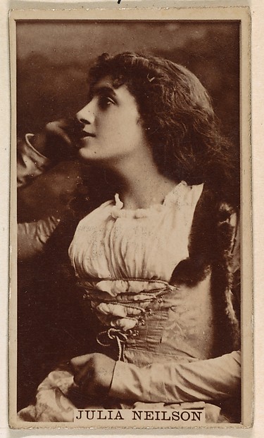 Julia Neilson, from the Actresses series (N245) issued by Kinney Brothers to promote Sweet Caporal Cigarettes