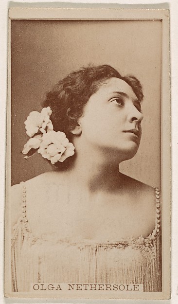 Olga Nethersole, from the Actresses series (N245) issued by Kinney Brothers to promote Sweet Caporal Cigarettes by Kinney Brothers Tobacco Company, The Metropolitan Museum of Art