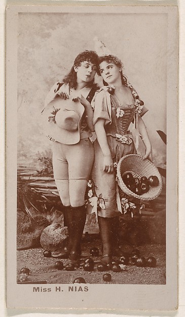 Miss H. Nias, from the Actresses series (N245) issued by Kinney Brothers to promote Sweet Caporal Cigarettes