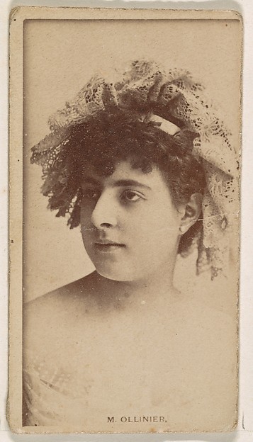 M. Ollinier, from the Actresses series (N245) issued by Kinney Brothers to promote Sweet Caporal Cigarettes