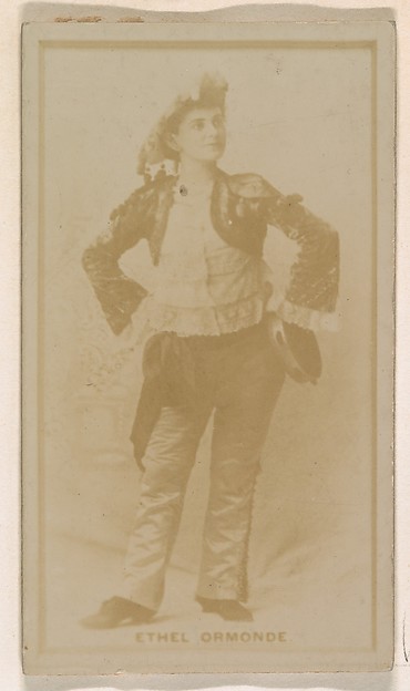 Ethel Ormonde, from the Actresses series (N245) issued by Kinney Brothers to promote Sweet Caporal Cigarettes