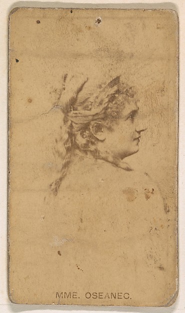Mme. Oseanec, from the Actresses series (N245) issued by Kinney Brothers to promote Sweet Caporal Cigarettes