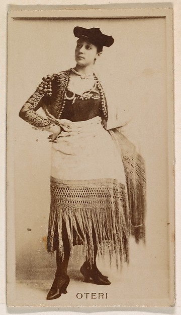 Miss Oteri, from the Actresses series (N245) issued by Kinney Brothers to promote Sweet Caporal Cigarettes