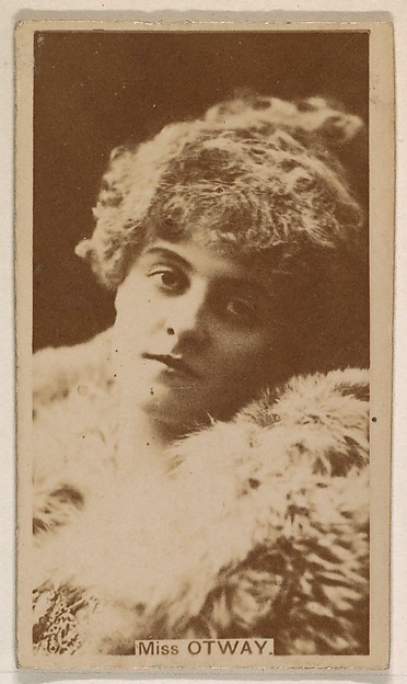 Miss Otway, from the Actresses series (N245) issued by Kinney Brothers to promote Sweet Caporal Cigarettes