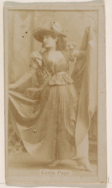 Lydia Page, from the Actresses series (N245) issued by Kinney Brothers to promote Sweet Caporal Cigarettes