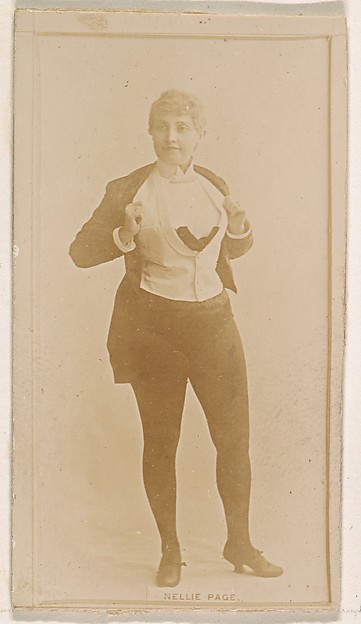 Nellie Page, from the Actresses series (N245) issued by Kinney Brothers to promote Sweet Caporal Cigarettes