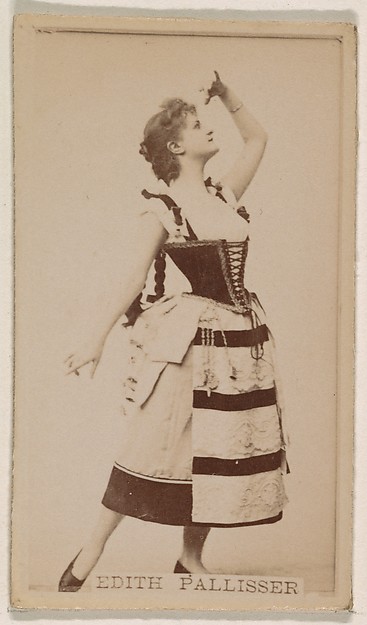 Edith Pallisser, from the Actresses series (N245) issued by Kinney Brothers to promote Sweet Caporal Cigarettes