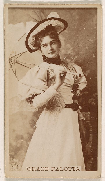 Grace Palotta, from the Actresses series (N245) issued by Kinney Brothers to promote Sweet Caporal Cigarettes