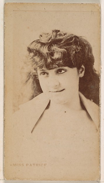 Miss Patrice, from the Actresses series (N245) issued by Kinney Brothers to promote Sweet Caporal Cigarettes