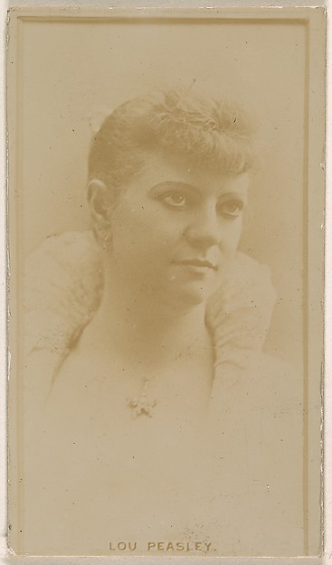 Lou Peasley, from the Actresses series (N245) issued by Kinney Brothers to promote Sweet Caporal Cigarettes