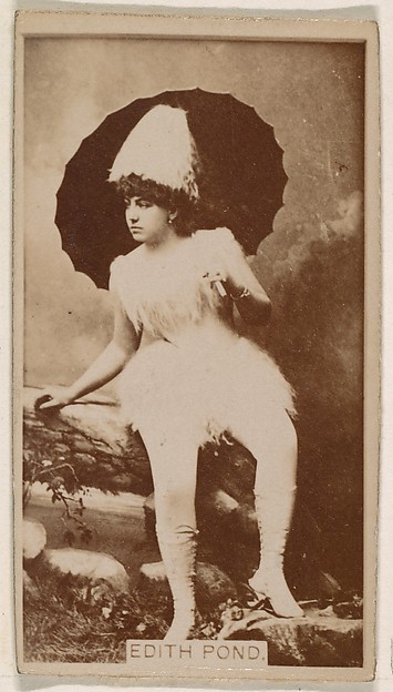 Edith Pond, from the Actresses series (N245) issued by Kinney Brothers to promote Sweet Caporal Cigarettes
