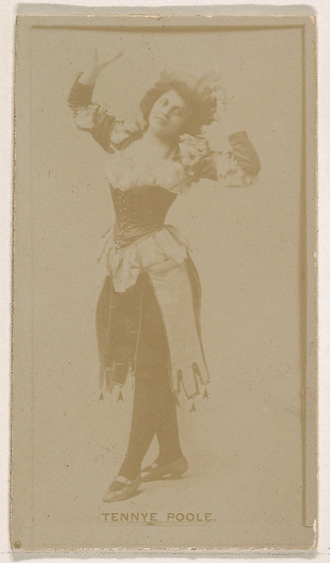 Tennye Poole, from the Actresses series (N245) issued by Kinney Brothers to promote Sweet Caporal Cigarettes