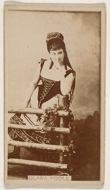 Clara Poole, from the Actresses series (N245) issued by Kinney Brothers to promote Sweet Caporal Cigarettes