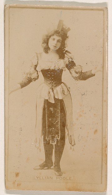 Lyllian Poole, from the Actresses series (N245) issued by Kinney Brothers to promote Sweet Caporal Cigarettes