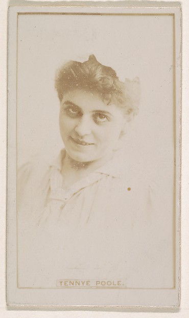 Tennye Poole, from the Actresses series (N245) issued by Kinney Brothers to promote Sweet Caporal Cigarettes