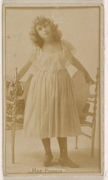 Mae Powers, from the Actresses series (N245) issued by Kinney Brothers to promote Sweet Caporal Cigarettes
