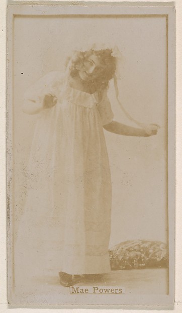 Mae Powers, from the Actresses series (N245) issued by Kinney Brothers to promote Sweet Caporal Cigarettes