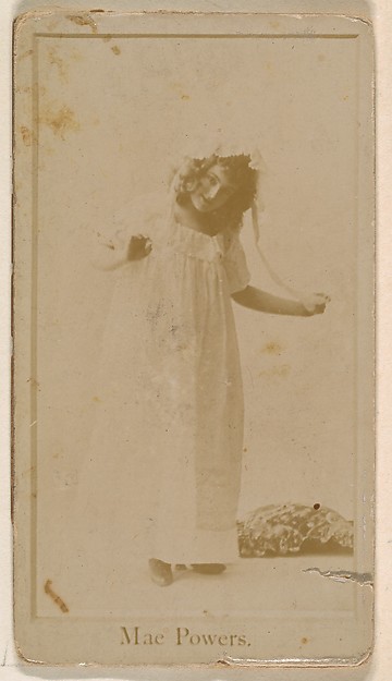 Mae Powers, from the Actresses series (N245) issued by Kinney Brothers to promote Sweet Caporal Cigarettes