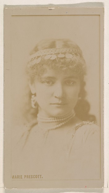 Marie Prescott, from the Actresses series (N245) issued by Kinney Brothers to promote Sweet Caporal Cigarettes