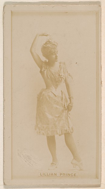 Lillian Prince, from the Actresses series (N245) issued by Kinney Brothers to promote Sweet Caporal Cigarettes