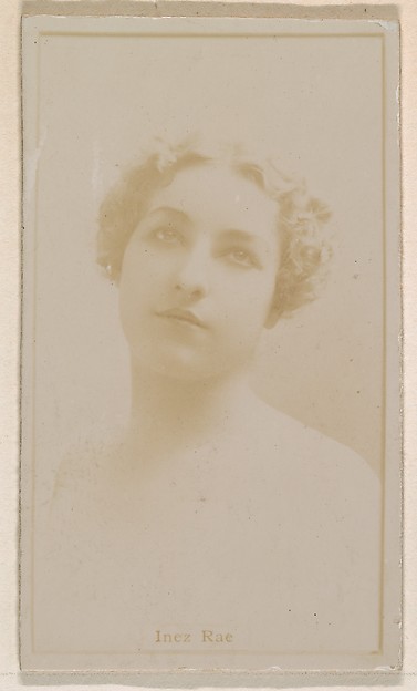 Inez Rae, from the Actresses series (N245) issued by Kinney Brothers to promote Sweet Caporal Cigarettes