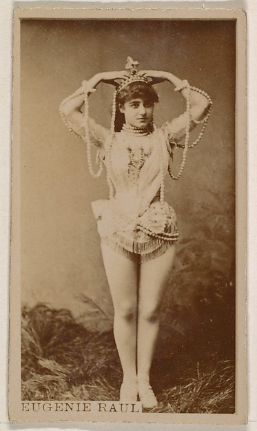 Eugenie Raul, from the Actresses series (N245) issued by Kinney Brothers to promote Sweet Caporal Cigarettes