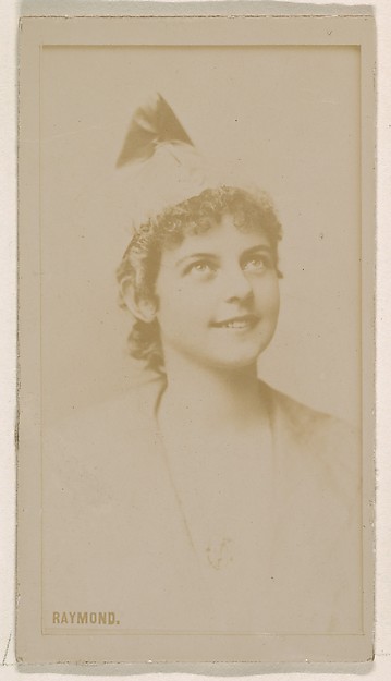 Miss Raymond, from the Actresses series (N245) issued by Kinney Brothers to promote Sweet Caporal Cigarettes