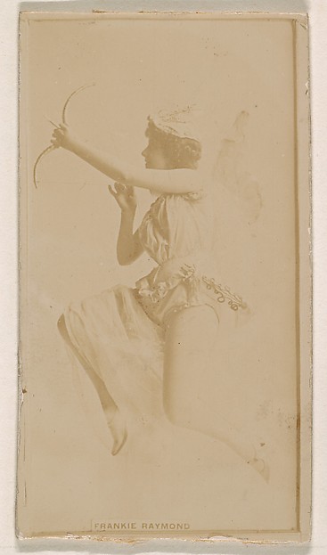 Frankie Raymond, from the Actresses series (N245) issued by Kinney Brothers to promote Sweet Caporal Cigarettes