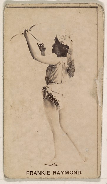 Frankie Raymond, from the Actresses series (N245) issued by Kinney Brothers to promote Sweet Caporal Cigarettes