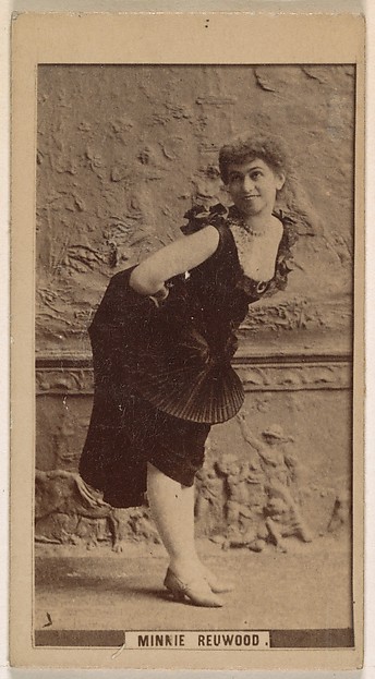 Minnie Redwood, from the Actresses series (N245) issued by Kinney Brothers to promote Sweet Caporal Cigarettes