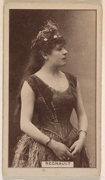Miss Regnault, from the Actresses series (N245) issued by Kinney Brothers to promote Sweet Caporal Cigarettes