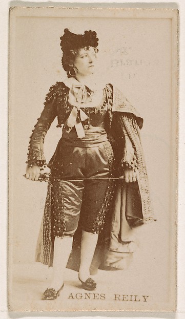 Agnes Reily, from the Actresses series (N245) issued by Kinney Brothers to promote Sweet Caporal Cigarettes