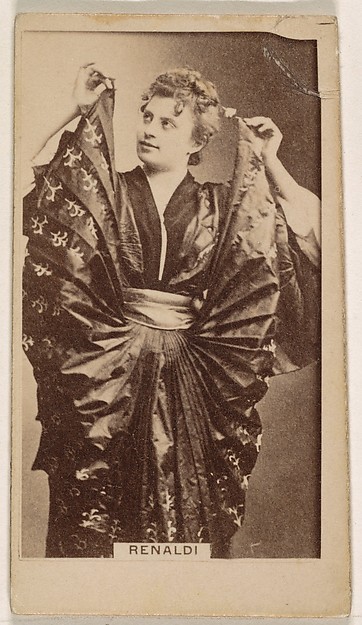 Miss Renaldi, from the Actresses series (N245) issued by Kinney Brothers to promote Sweet Caporal Cigarettes