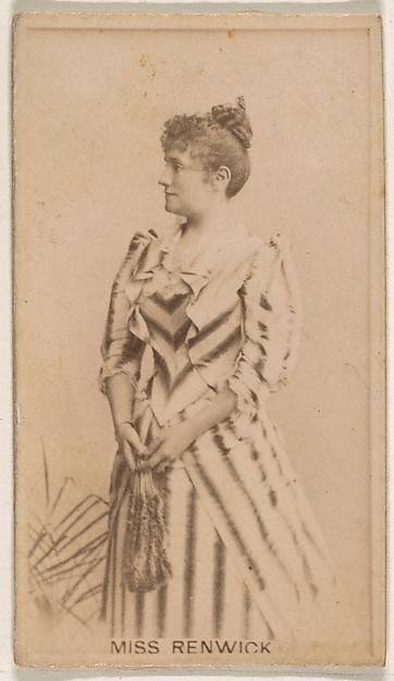 Miss Renwick, from the Actresses series (N245) issued by Kinney Brothers to promote Sweet Caporal Cigarettes