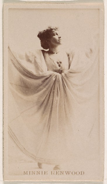 Minnie Renwood, from the Actresses series (N245) issued by Kinney Brothers to promote Sweet Caporal Cigarettes