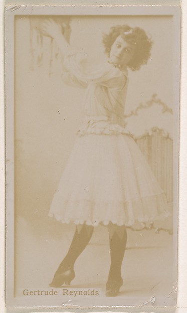 Gertrude Reynolds, from the Actresses series (N245) issued by Kinney Brothers to promote Sweet Caporal Cigarettes