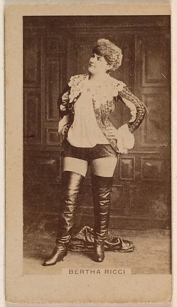 Bertha Ricci, from the Actresses series (N245) issued by Kinney Brothers to promote Sweet Caporal Cigarettes