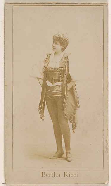 Bertha Ricci, from the Actresses series (N245) issued by Kinney Brothers to promote Sweet Caporal Cigarettes