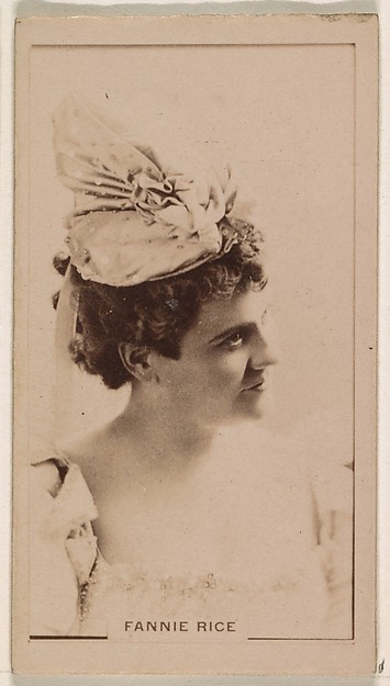Fannie Rice, from the Actresses series (N245) issued by Kinney Brothers to promote Sweet Caporal Cigarettes