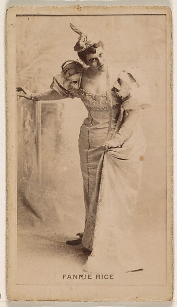 Fannie Rice, from the Actresses series (N245) issued by Kinney Brothers to promote Sweet Caporal Cigarettes