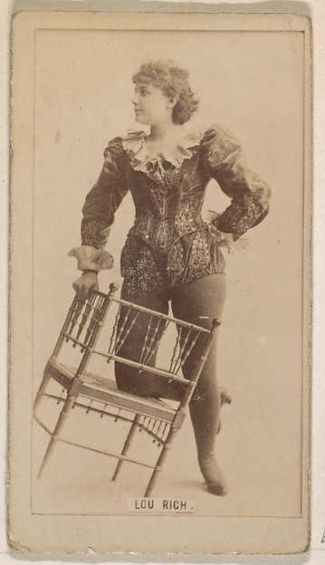 Lou Rich, from the Actresses series (N245) issued by Kinney Brothers to promote Sweet Caporal Cigarettes