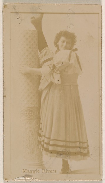 Maggie Rivers, from the Actresses series (N245) issued by Kinney Brothers to promote Sweet Caporal Cigarettes by Kinney Brothers Tobacco Company, The Metropolitan Museum of Art