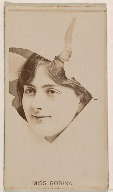 Miss Robina, from the Actresses series (N245) issued by Kinney Brothers to promote Sweet Caporal Cigarettes