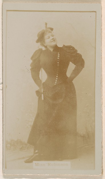 Miss Robinson, from the Actresses series (N245) issued by Kinney Brothers to promote Sweet Caporal Cigarettes