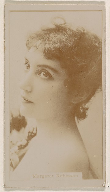 Margaret Robinson, from the Actresses series (N245) issued by Kinney Brothers to promote Sweet Caporal Cigarettes