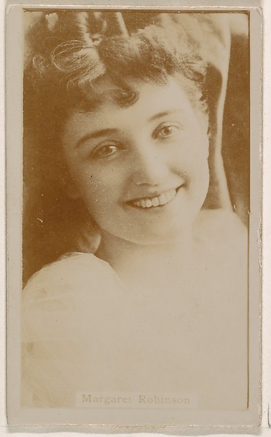 Margaret Robinson, from the Actresses series (N245) issued by Kinney Brothers to promote Sweet Caporal Cigarettes