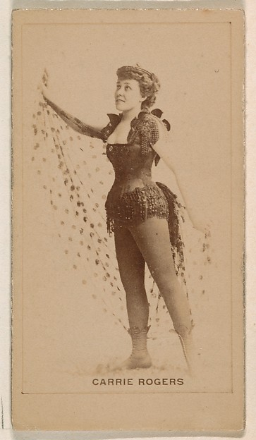 Carrie Rogers, from the Actresses series (N245) issued by Kinney Brothers to promote Sweet Caporal Cigarettes