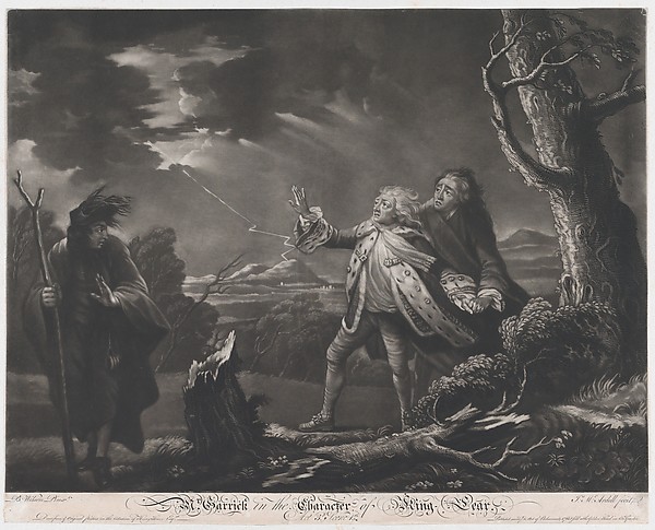 Mr. Garrick in the Character of King Lear (Shakespeare, King Lear, Act 3, Scene 1)