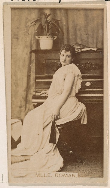 Mlle. Roman, from the Actresses series (N245) issued by Kinney Brothers to promote Sweet Caporal Cigarettes