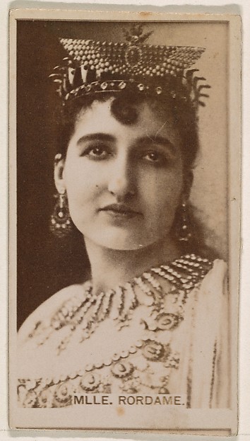 Mlle. Rordame, from the Actresses series (N245) issued by Kinney Brothers to promote Sweet Caporal Cigarettes
